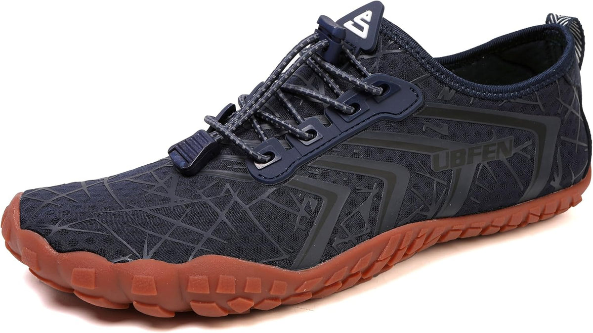 Unisex Quick Dry Water Shoes - Adjustable Bungee Lace, Flexible Rubber Sole for Beach, Pool and Kayaking Trips - 6 Women