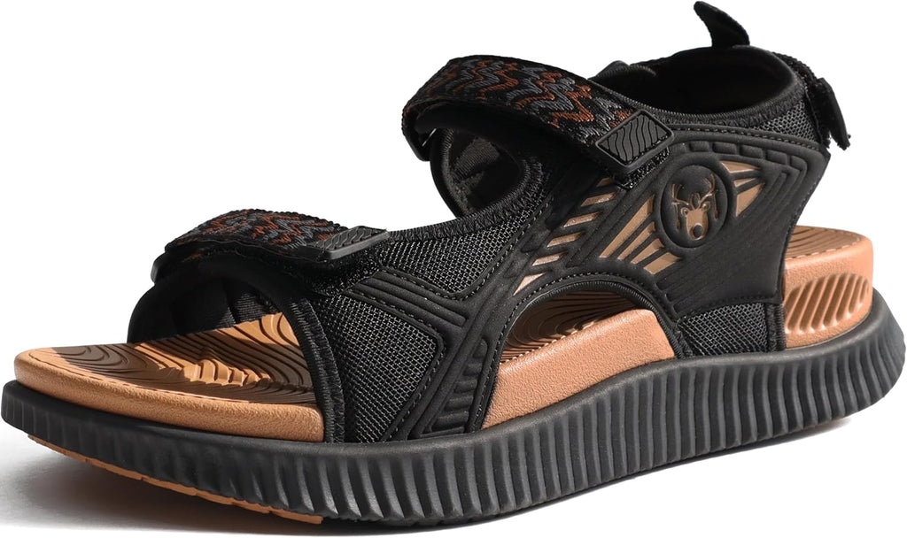 Women's Cushioned Orthopedic Walking Sandals - Arch Support, Adjustable Straps for Summer Hiking and Recovery Days - 7