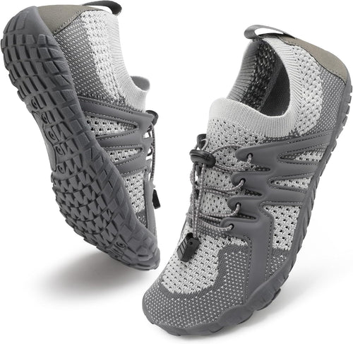 Unisex Barefoot Aqua Water Shoes - Quick Dry Mesh, Pull Tabs and Non-Slip Outsole for River, Pool and Boating - 6 Women/