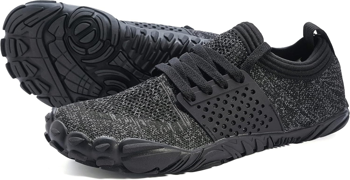 Women's Zero Drop Barefoot Trail Running Shoes - Wide Toe Box, Grippy Flexible Outsole for Hiking and Training - 9.5